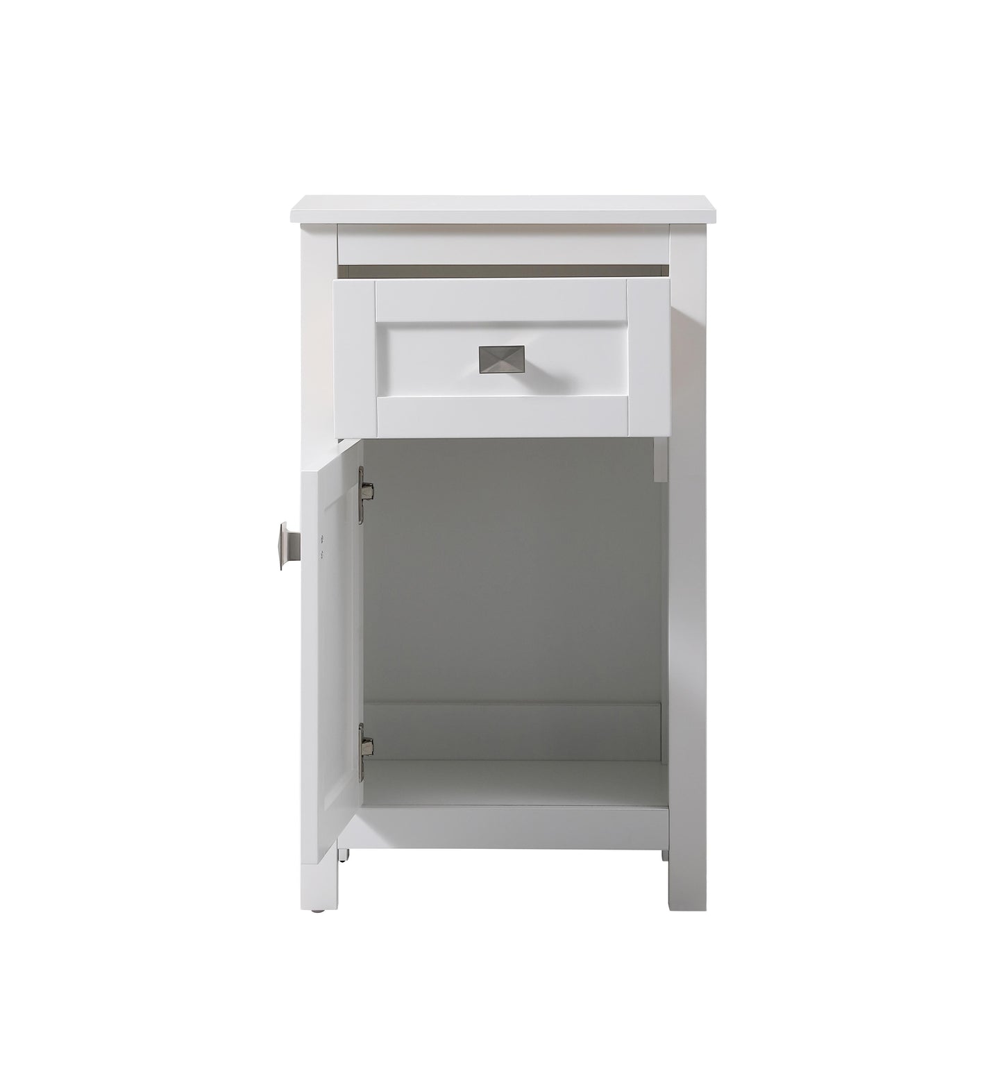 18 Inch Wide Bathroom Storage Freedstanding Cabinet in White - BC1001830WH