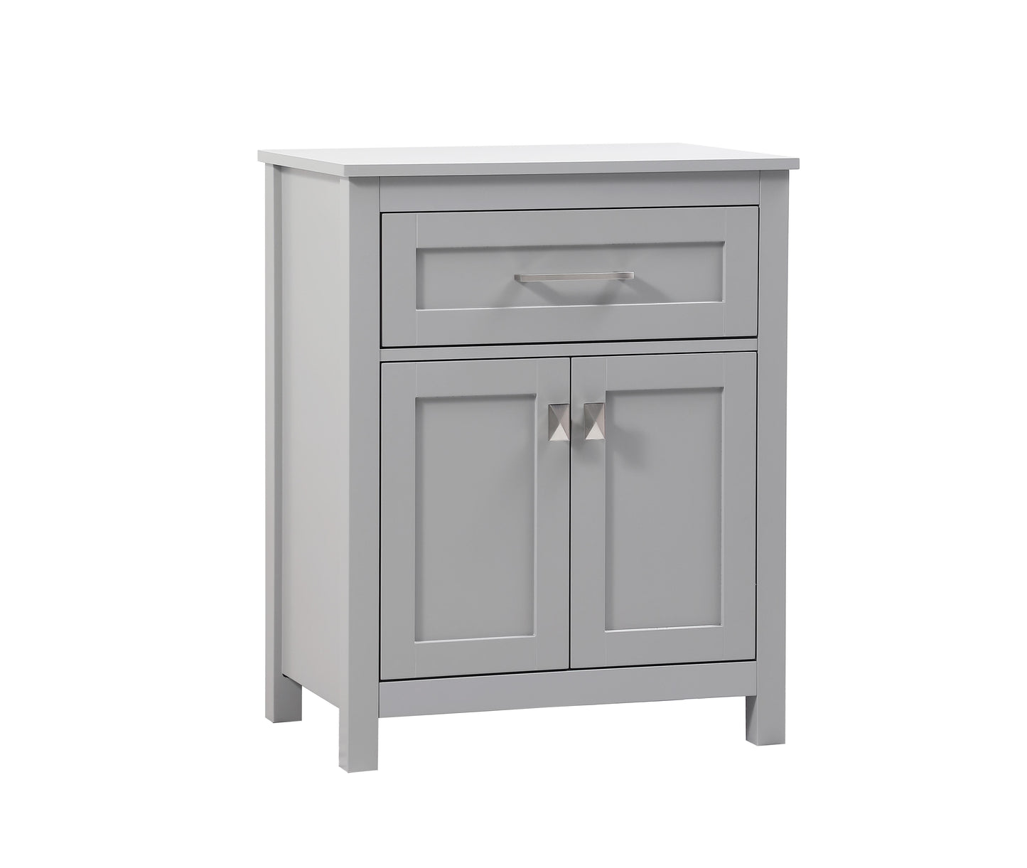 24 Inch Wide Bathroom Storage Freestanding Cabinet in Grey - BC1002430GR