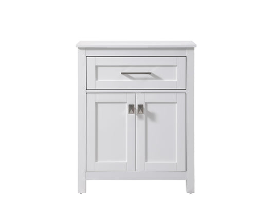 24 Inch Wide Bathroom Storage Freestanding Cabinet in White - BC1002430WH