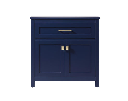 30 Inch Wide Bathroom Storage Freestanding Cabinet in Blue - BC1003030BL