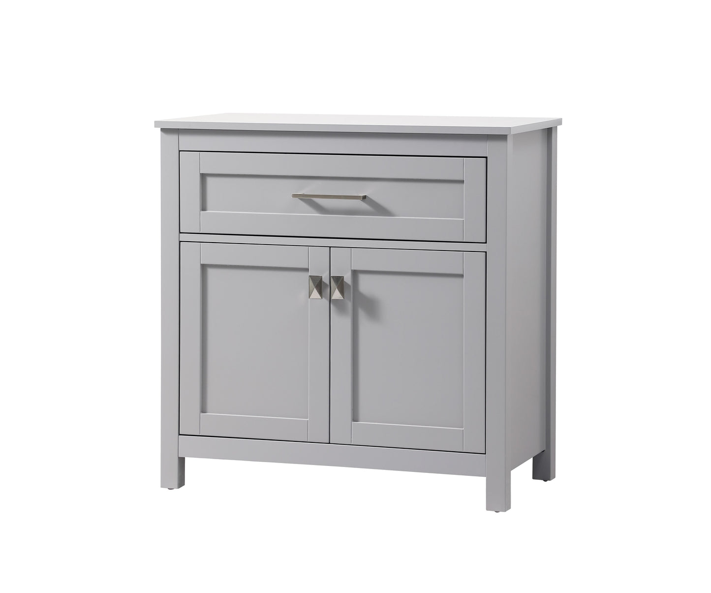 30 Inch Wide Bathroom Storage Freestanding Cabinet in Grey - BC1003030GR