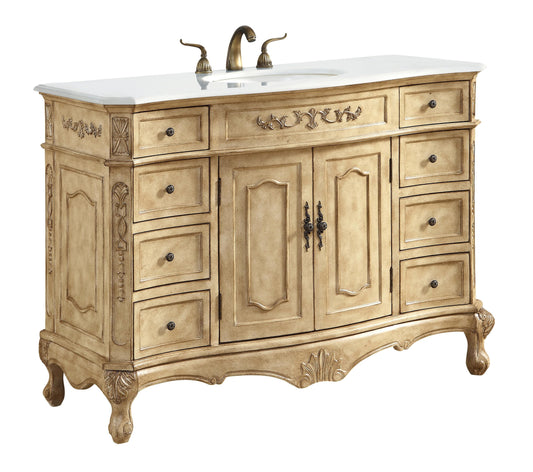 19 inch Single Bathroom Vanity in Antique White - BC3101935AW