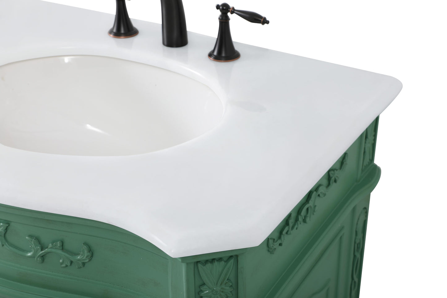 72 inch Double Bathroom Vanity in Vintage Mint with Ivory White Engineered Marble