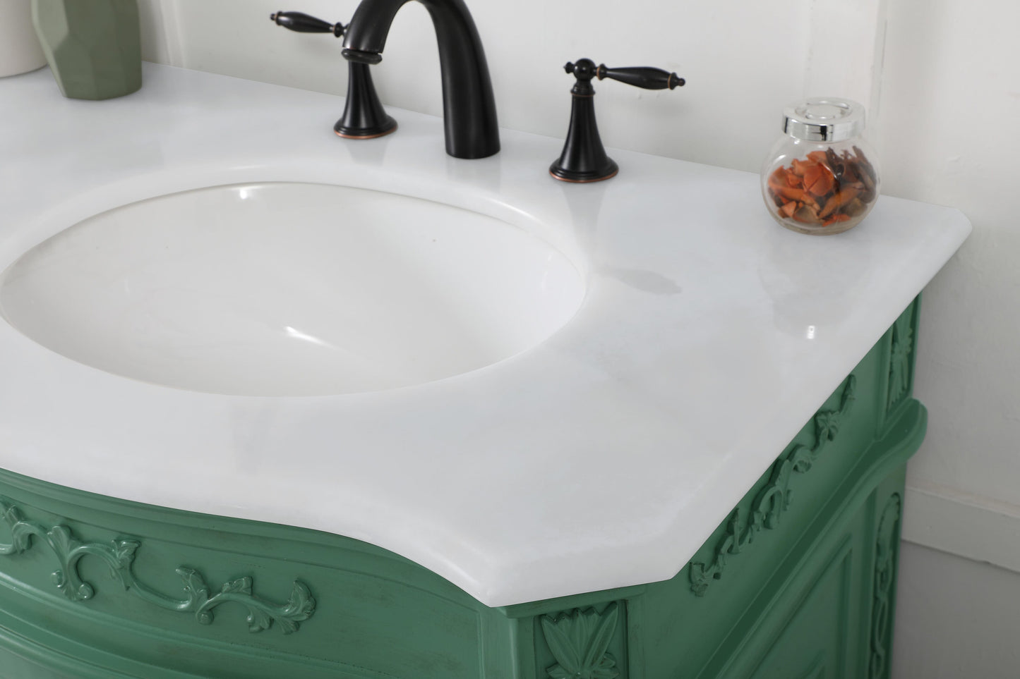 72 inch Double Bathroom Vanity in Vintage Mint with Ivory White Engineered Marble