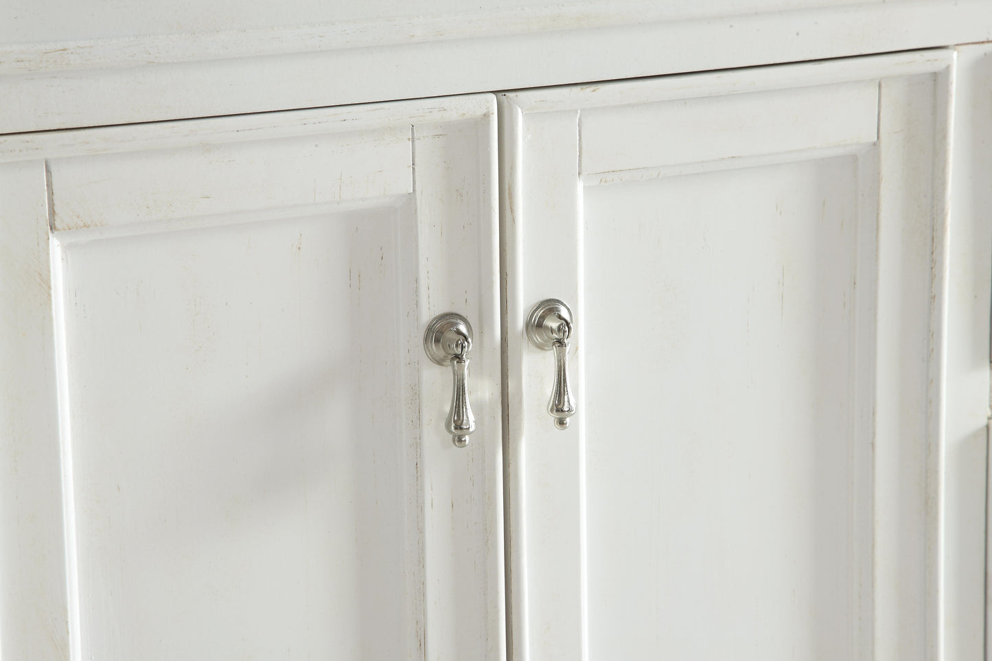 36 inch Single Bathroom Vanity in Antique White with Ivory White Engineered Marble - BC1103635AW