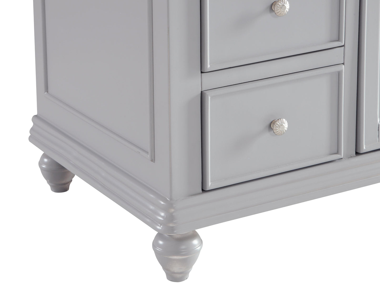 48 inch Single Bathroom Vanity in Light Grey with Ivory White Engineered Marble - BC1104835GR