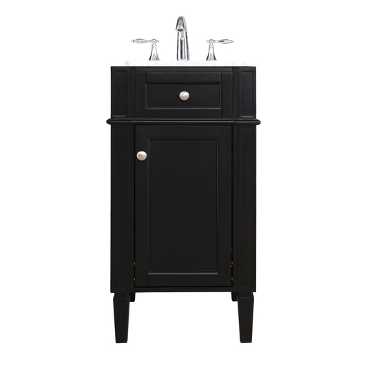 18 inch Single Bathroom Vanity in Black - BC1201835BK