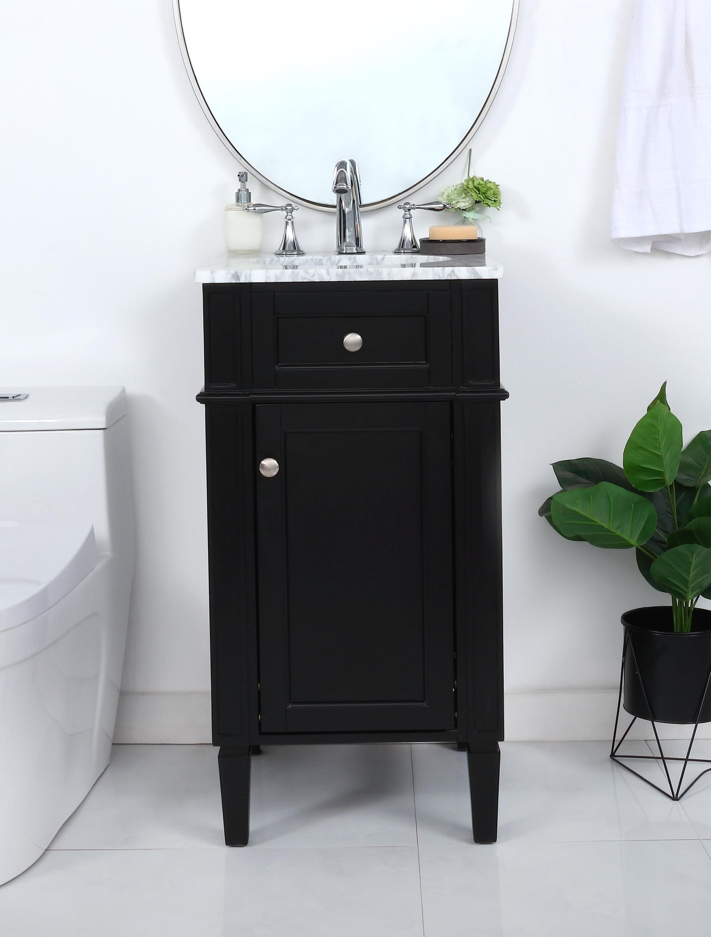 18 inch Single Bathroom Vanity in Black - BC1201835BK