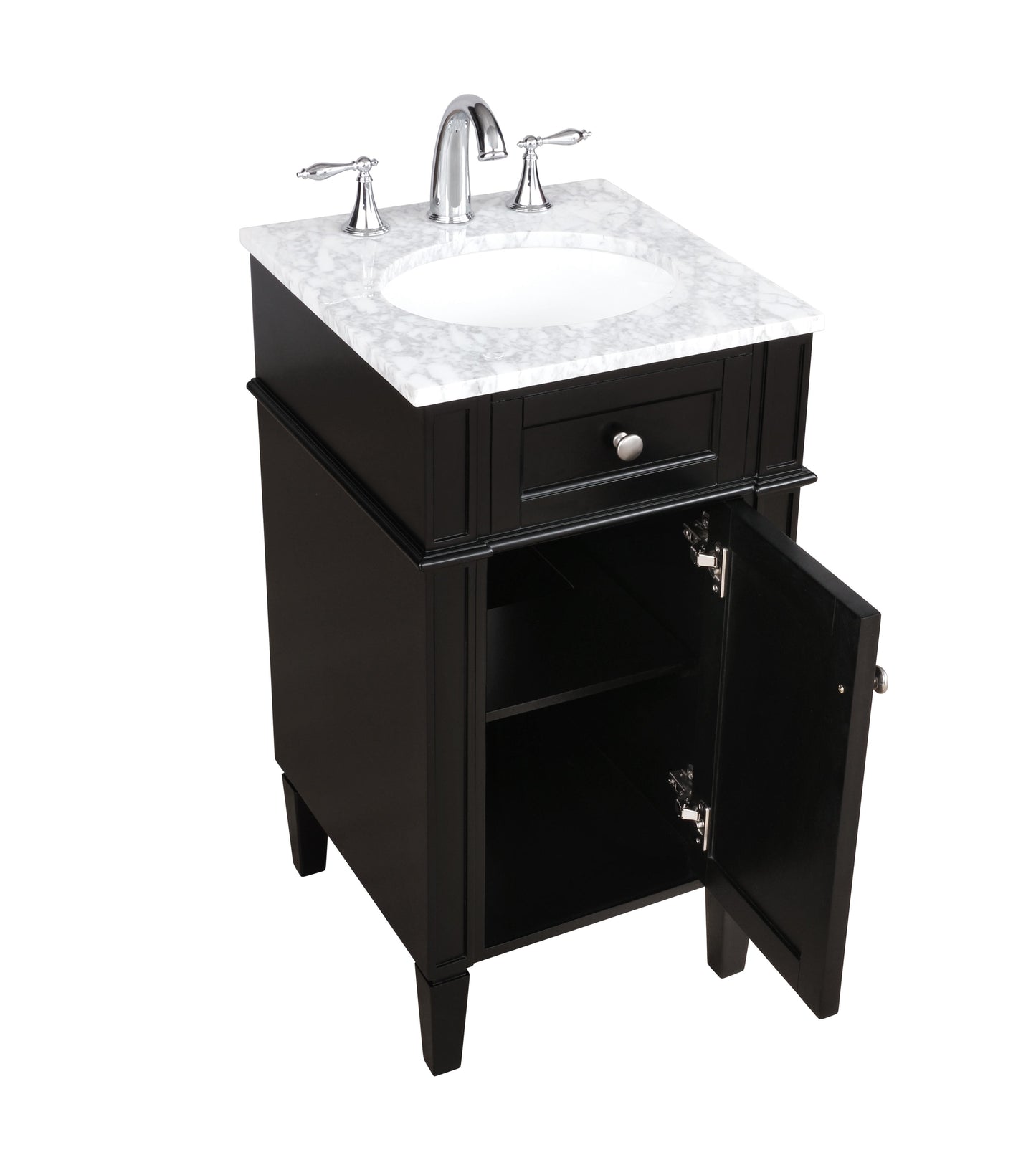 18 inch Single Bathroom Vanity in Black - BC1201835BK