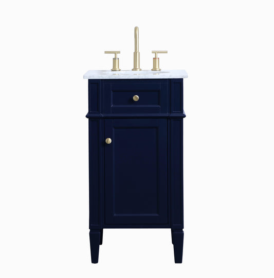 18 inch Single Bathroom Vanity in Blue - BC1201835BL