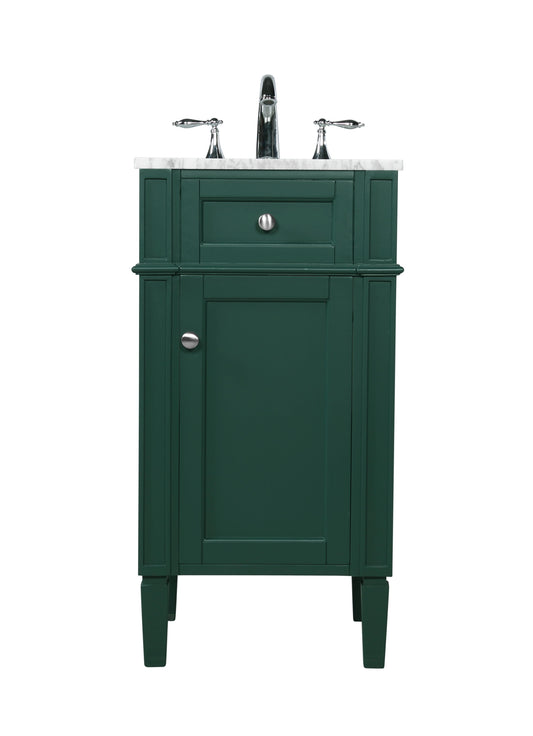 18 inch Single Bathroom Vanity in Green - BC1201835GN