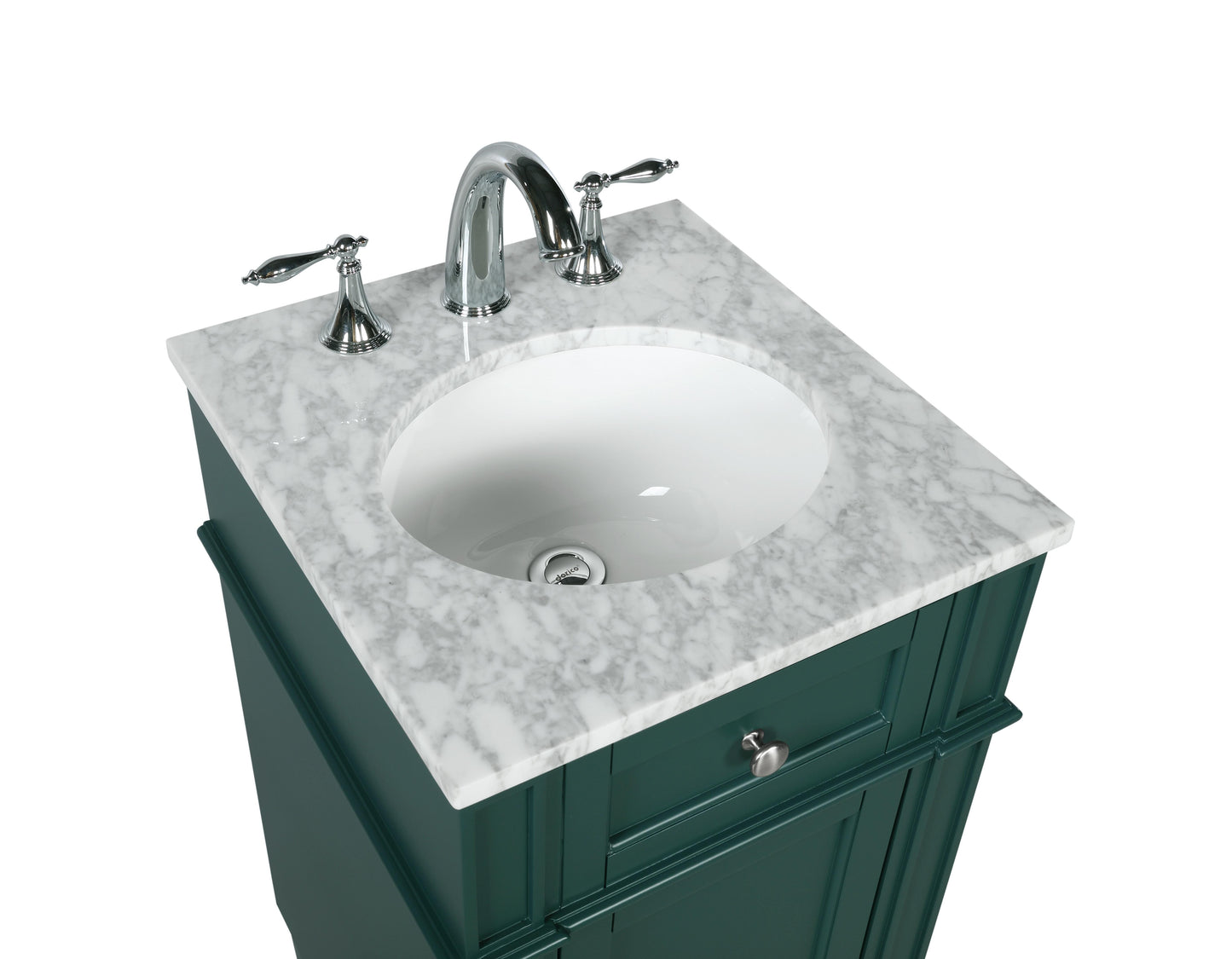 18 inch Single Bathroom Vanity in Green - BC1201835GN