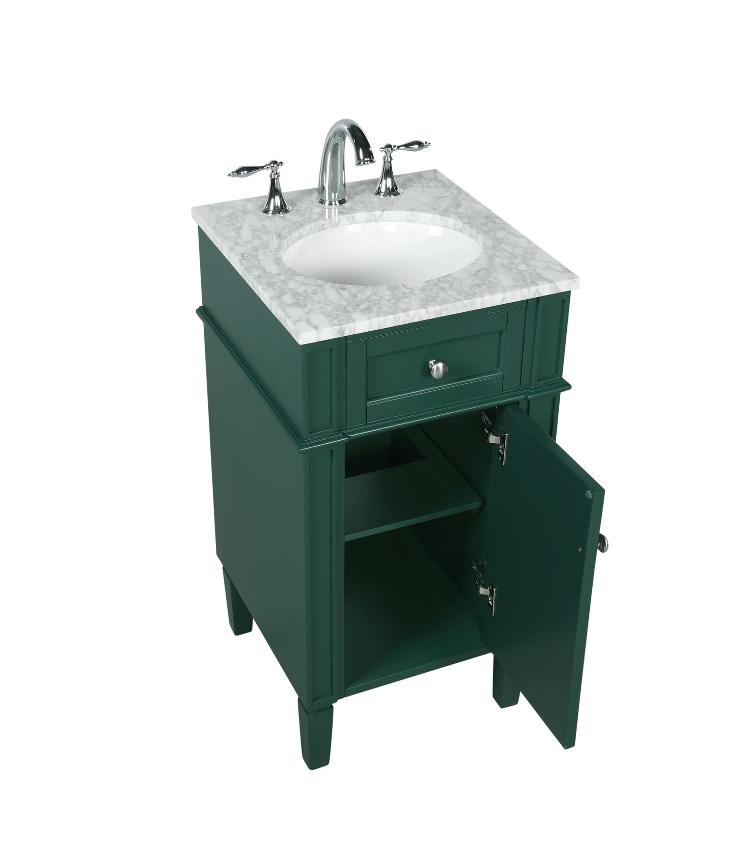 18 inch Single Bathroom Vanity in Green - BC1201835GN