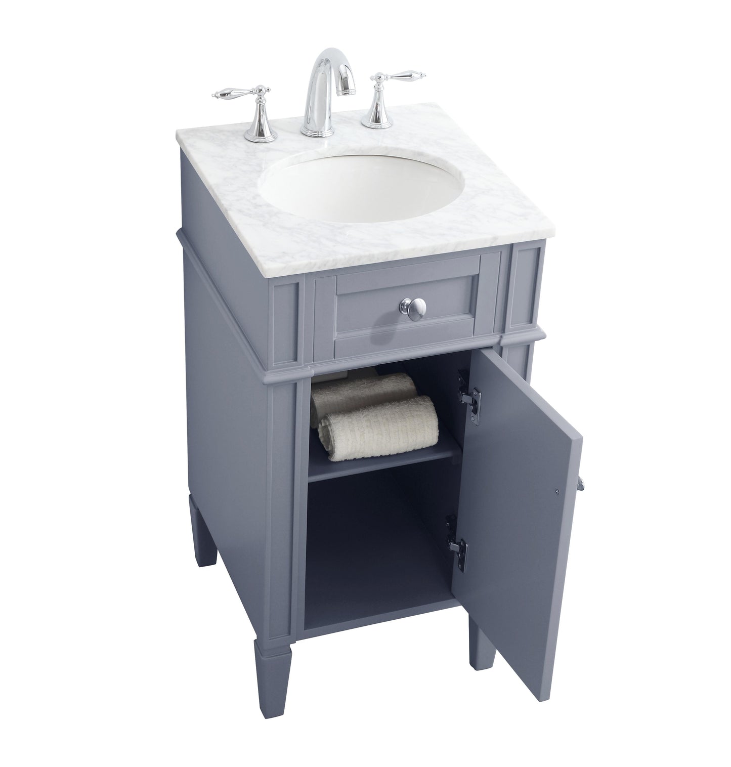 18 in. Single Bathroom Vanity Set in Grey - BC1201835GR