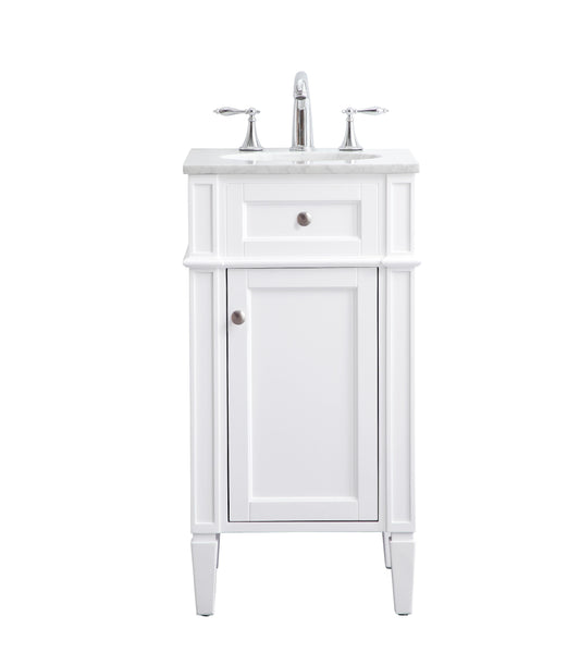 18 in. Single Bathroom Vanity Set in White - BC1201835WH