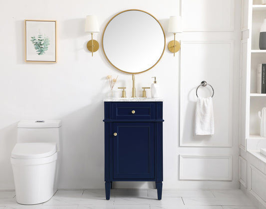 21 inch Single Bathroom Vanity in Blue - BC1202135BL