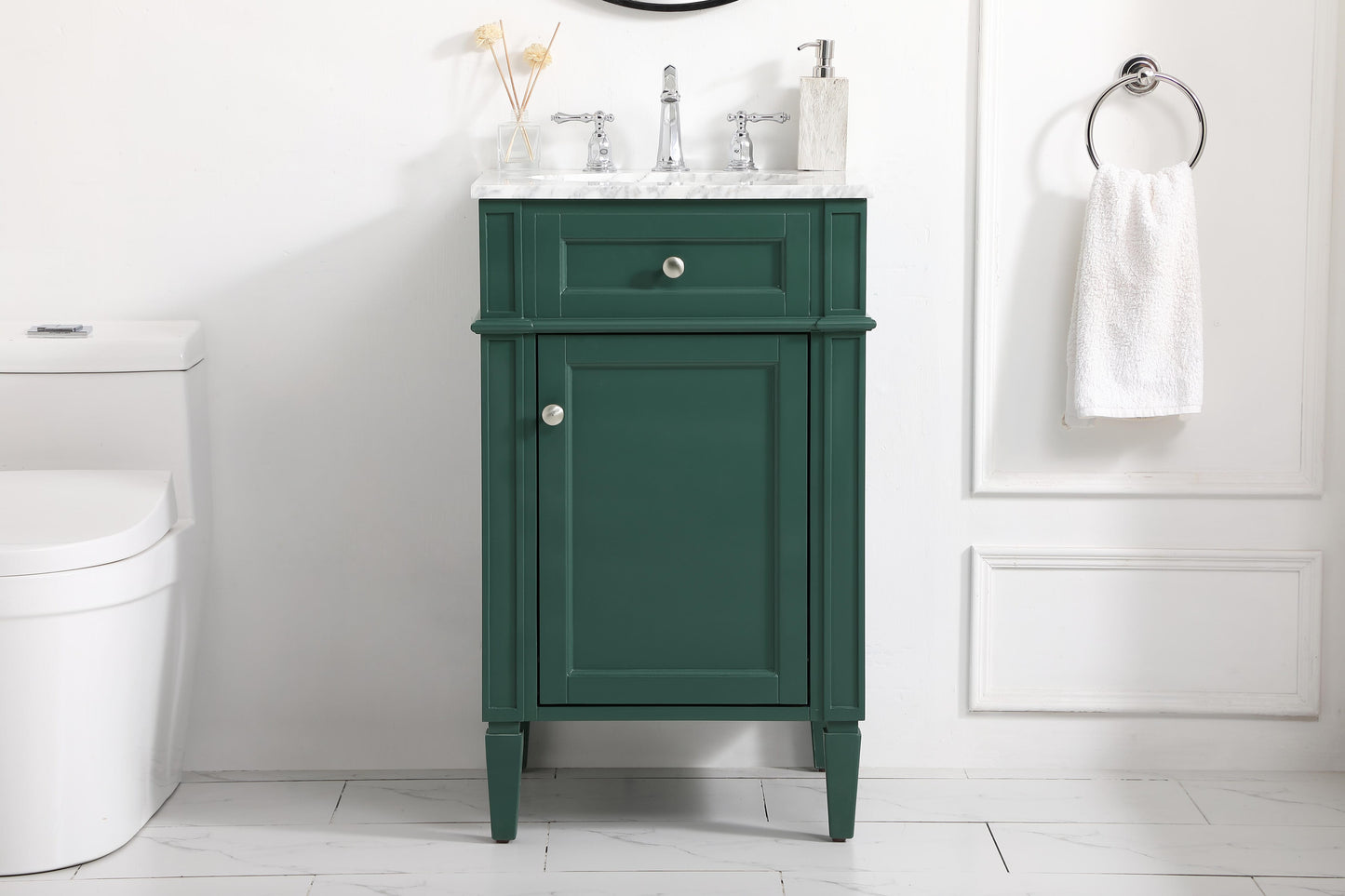 21 inch Single Bathroom Vanity in Green - BC1202135GN