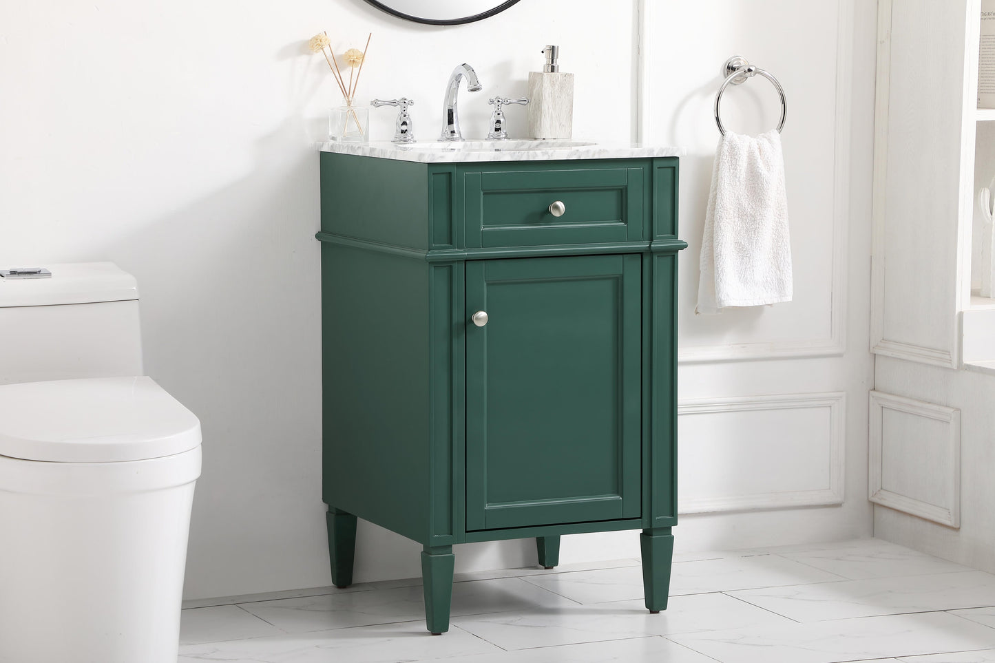 21 inch Single Bathroom Vanity in Green - BC1202135GN