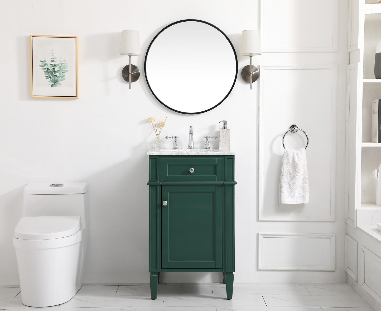 21 inch Single Bathroom Vanity in Green - BC1202135GN