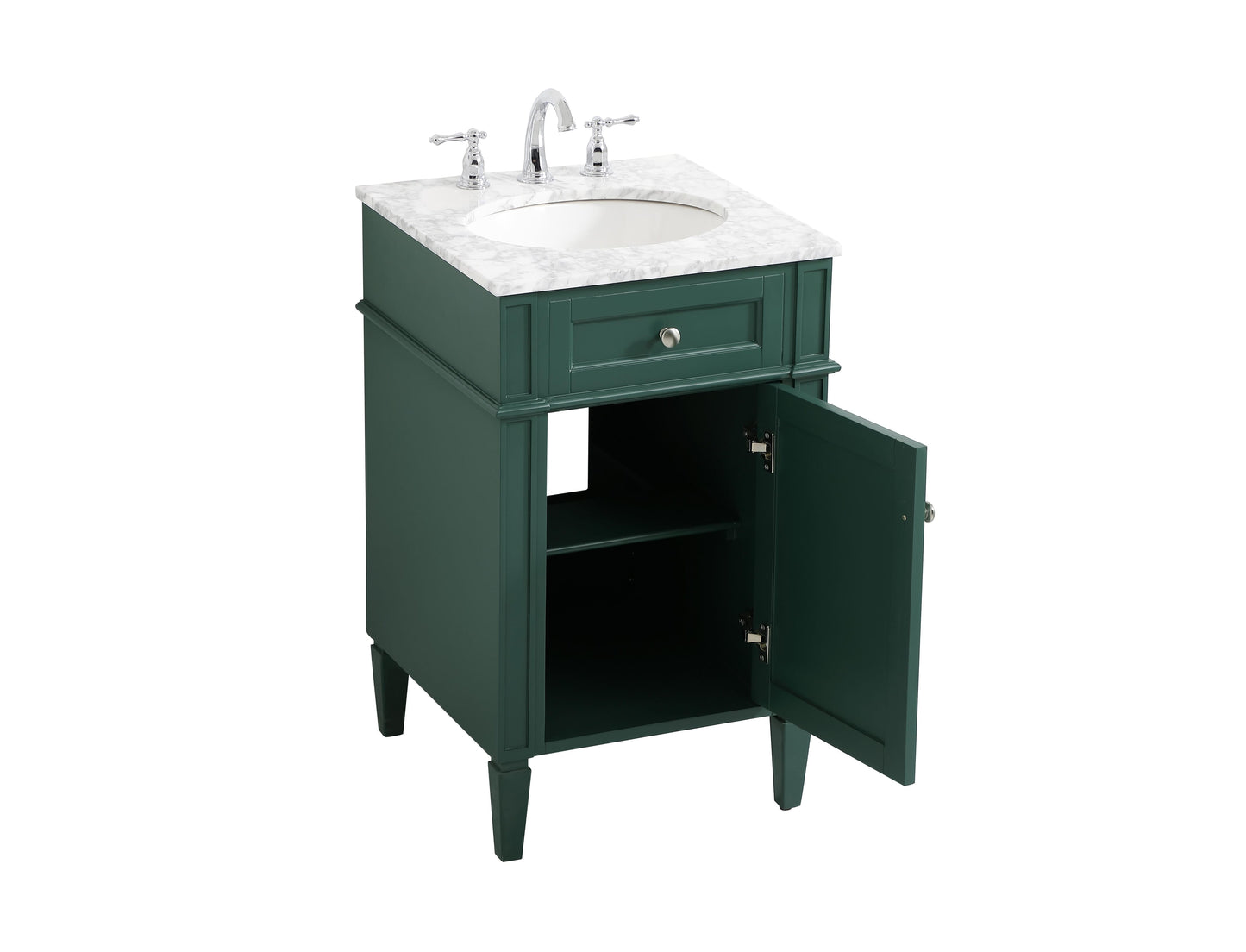 21 inch Single Bathroom Vanity in Green - BC1202135GN