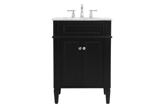 24 inch Single Bathroom Vanity in Black - BC1202435BK