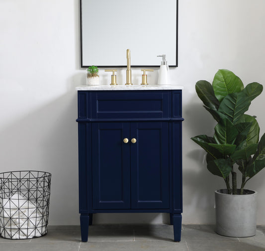 24 inch Single Bathroom Vanity in Blue - BC1202435BL