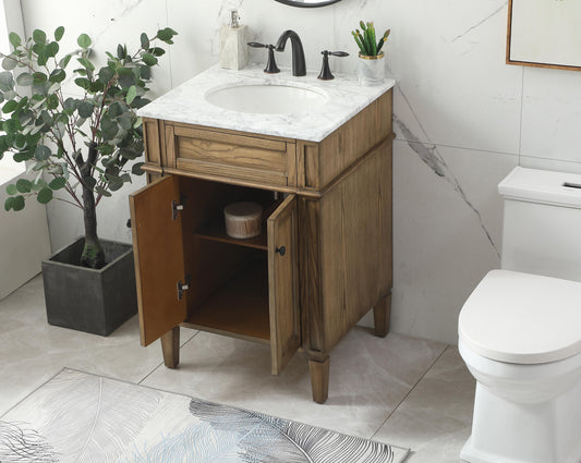 24 inch Single Bathroom Vanity in Driftwood - BC1202435DW