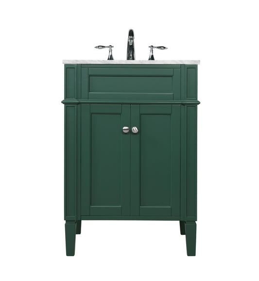 24 inch Single Bathroom Vanity in Green - BC1202435GN