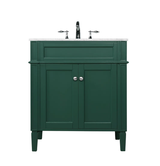 30 inch Single Bathroom Vanity in Green - BC1203035GN