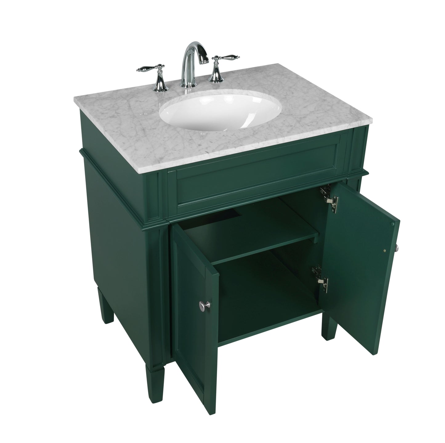 30 inch Single Bathroom Vanity in Green - BC1203035GN