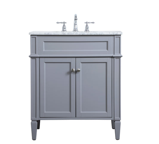 30 inch Single Bathroom Vanity in Grey - BC1203035GR