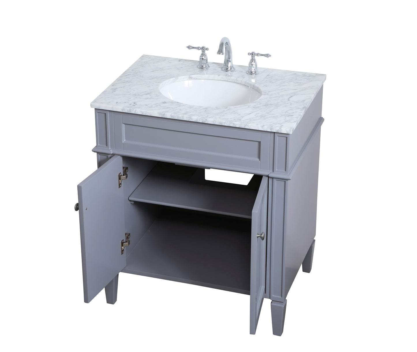 30 inch Single Bathroom Vanity in Grey - BC1203035GR