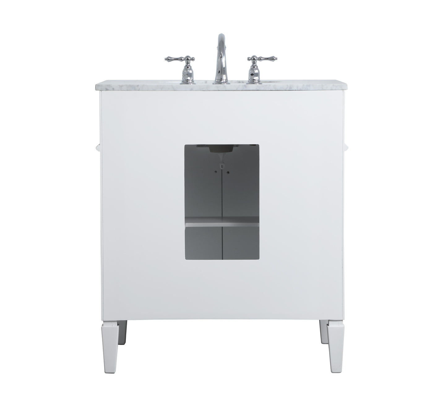 30 inch Single Bathroom Vanity in White - BC1203035WH