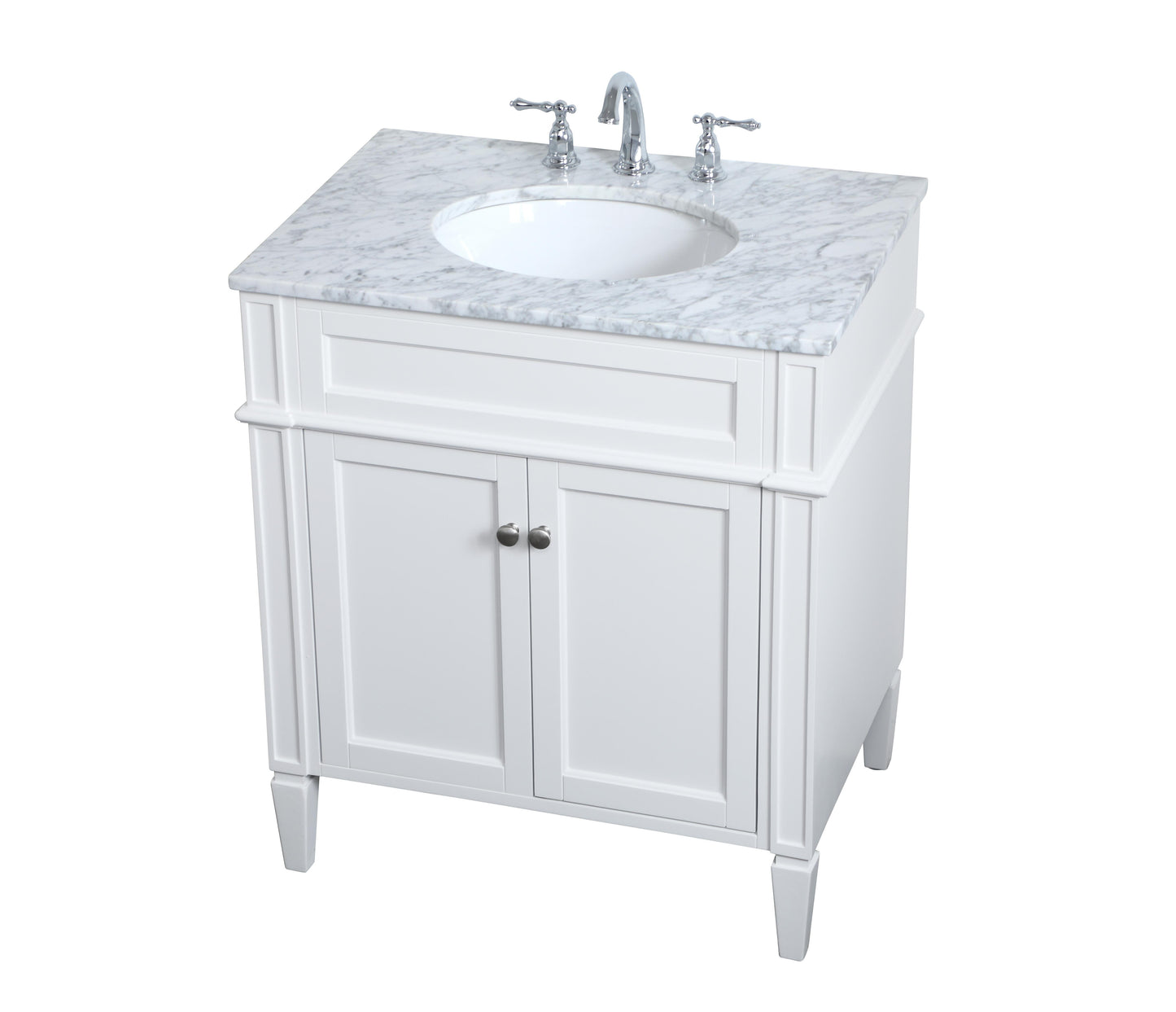 30 inch Single Bathroom Vanity in White - BC1203035WH