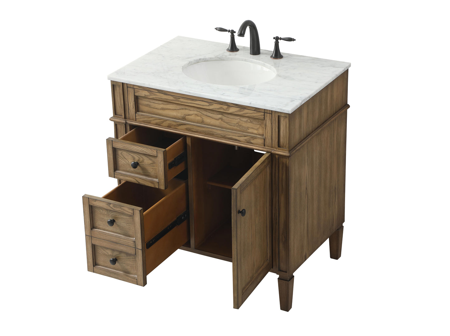 32 inch Single Bathroom Vanity in Driftwood - BC1203235DW