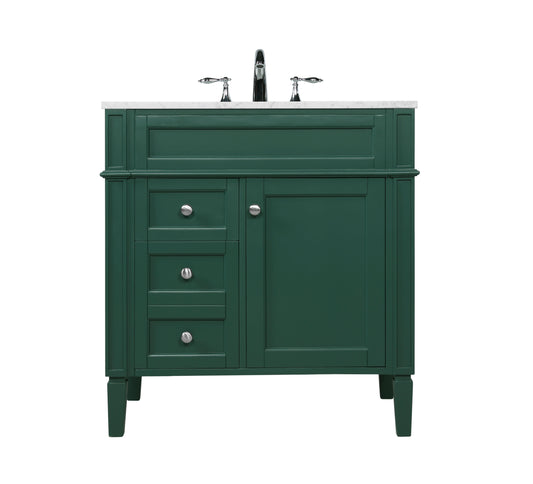 32 inch Single Bathroom Vanity in Green - BC1203235GN