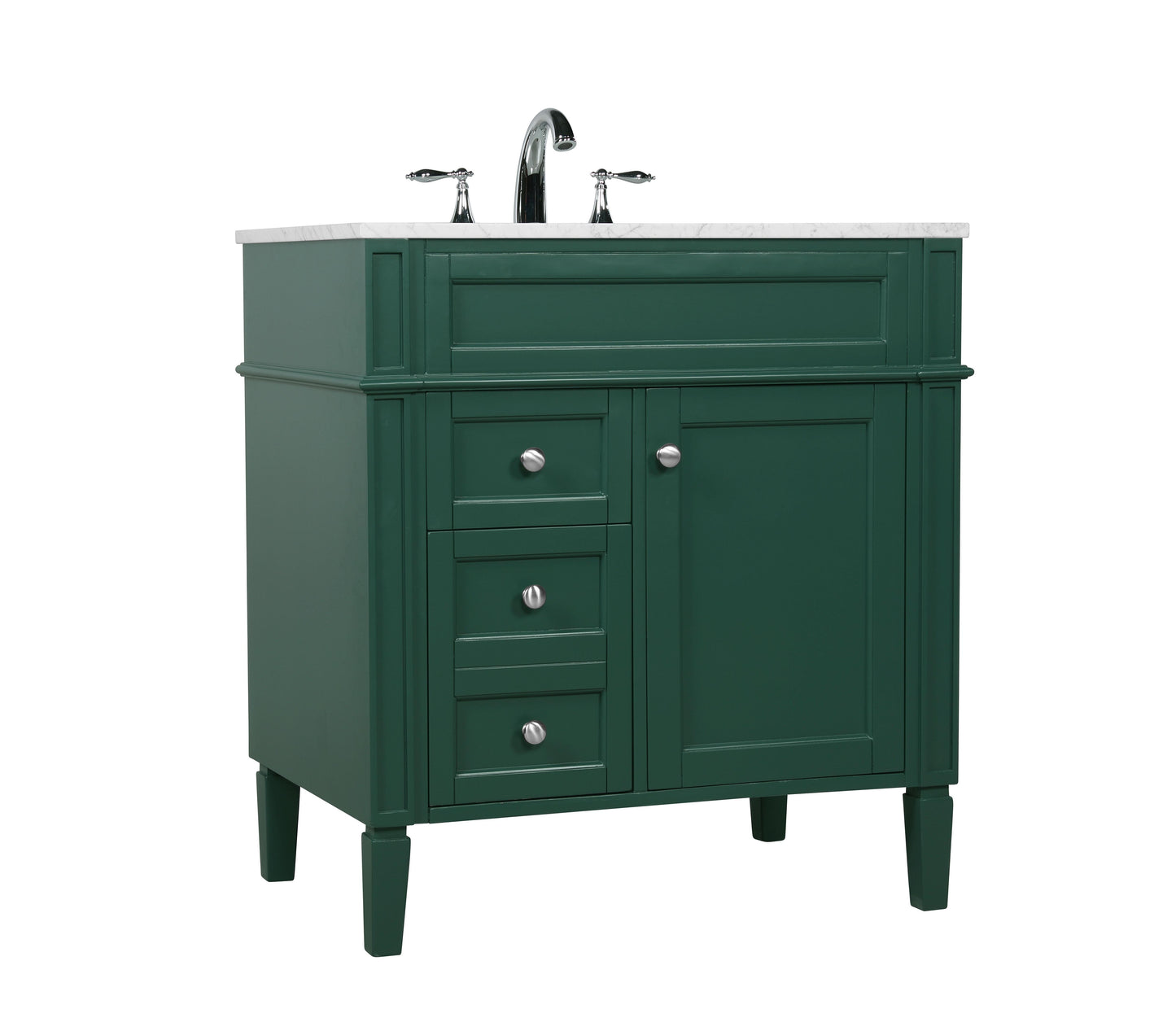 32 inch Single Bathroom Vanity in Green - BC1203235GN