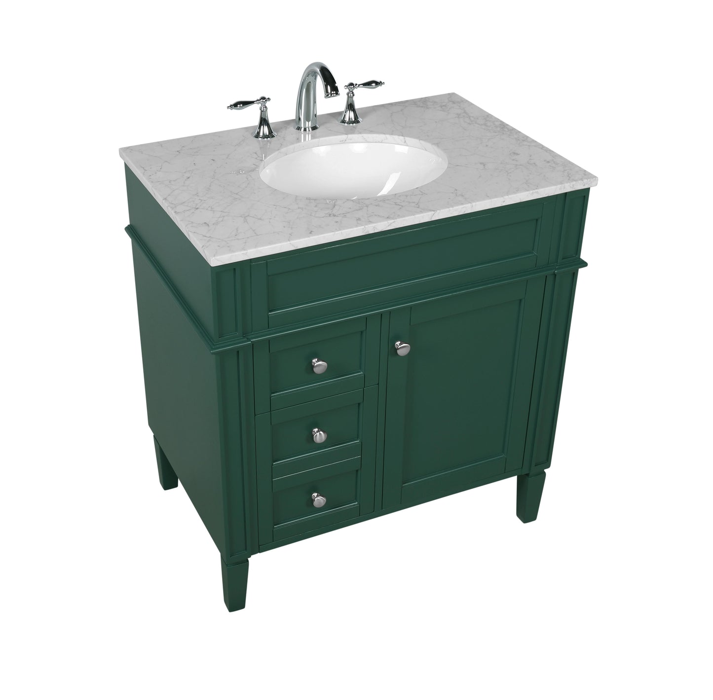 32 inch Single Bathroom Vanity in Green - BC1203235GN