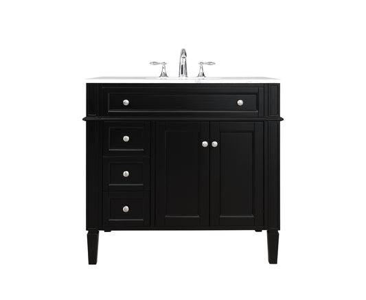 36 inch Single Bathroom Vanity in Black - BC1203635BK