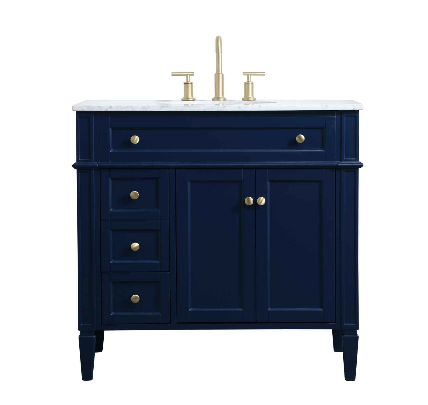 36 inch Single Bathroom Vanity in Blue - BC1203635BL