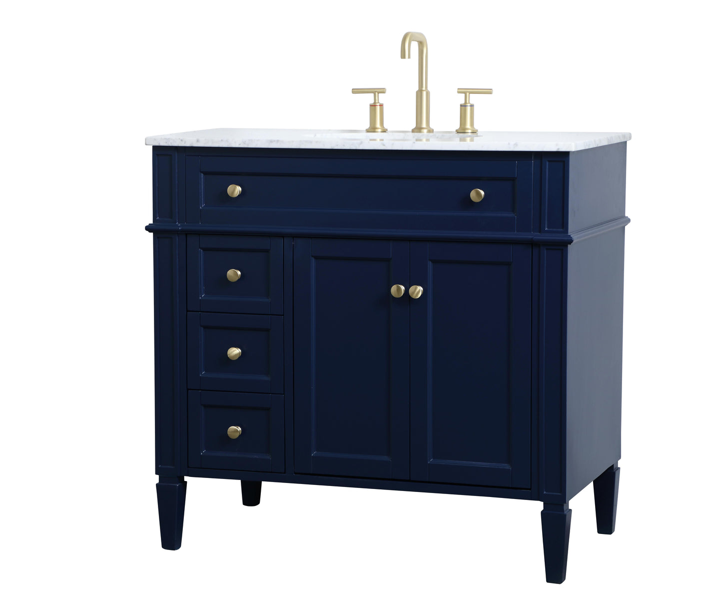 36 inch Single Bathroom Vanity in Blue - BC1203635BL