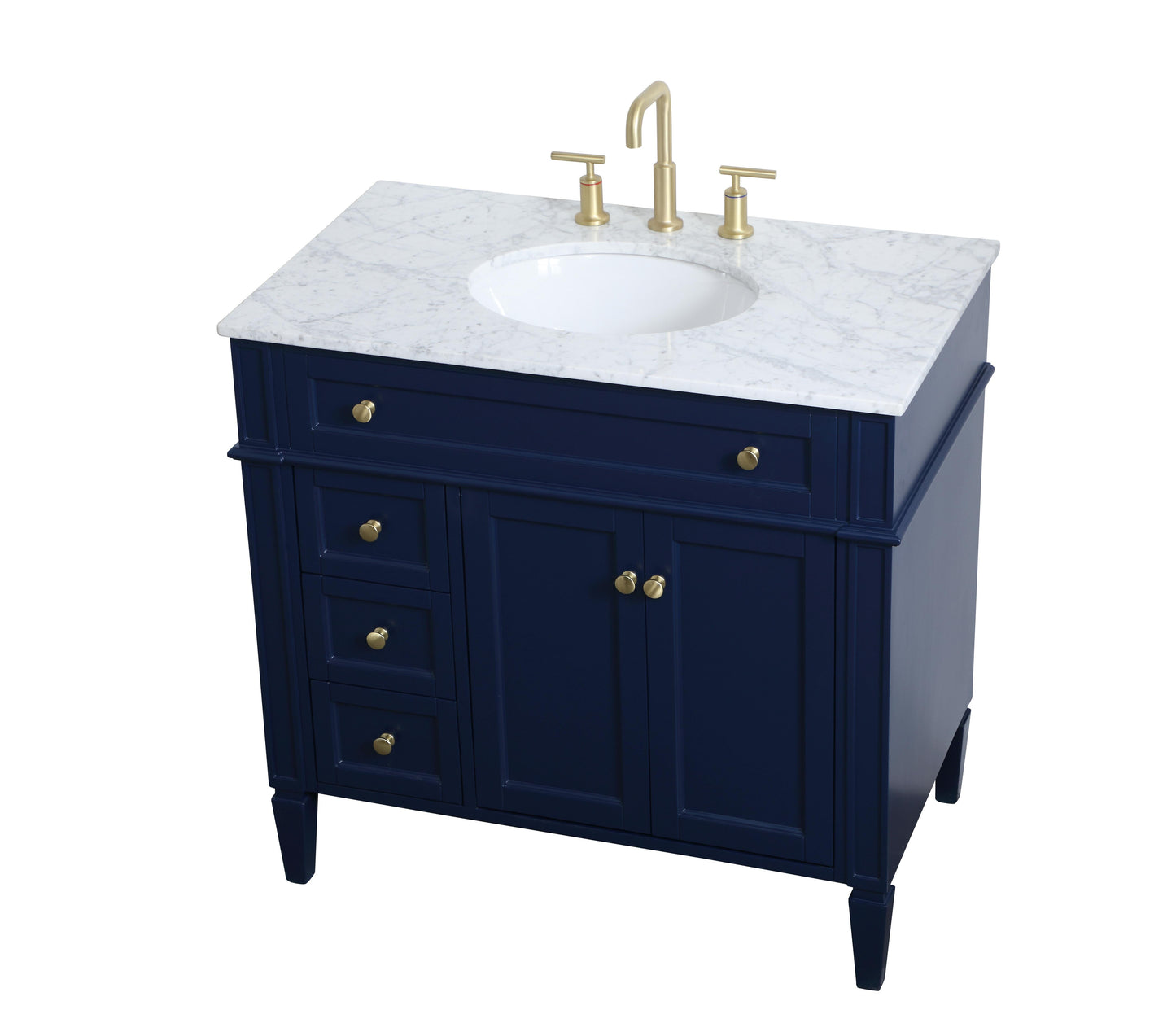 36 inch Single Bathroom Vanity in Blue - BC1203635BL