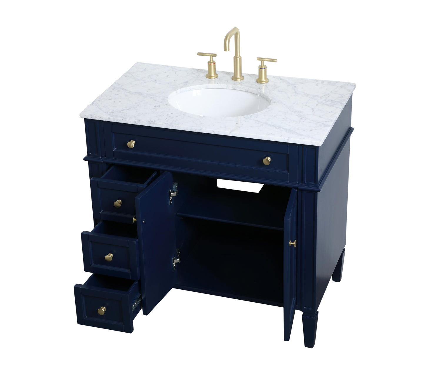 36 inch Single Bathroom Vanity in Blue - BC1203635BL