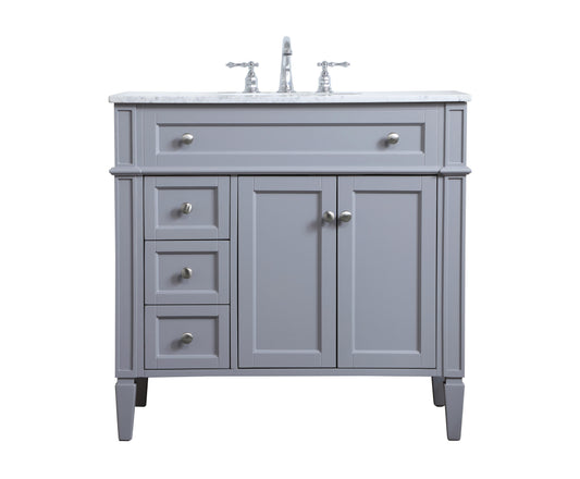 36 inch Single Bathroom Vanity in Grey - BC1203635GR