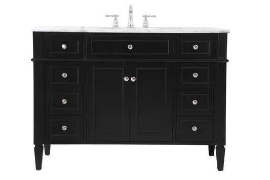 48 inch Single Bathroom Vanity in Black - BC1204835BK