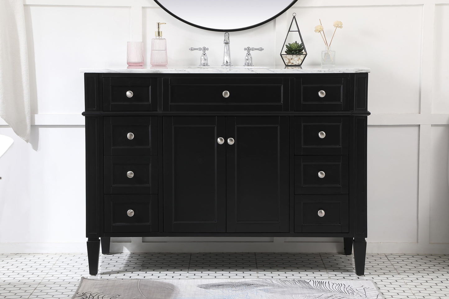 48 inch Single Bathroom Vanity in Black - BC1204835BK