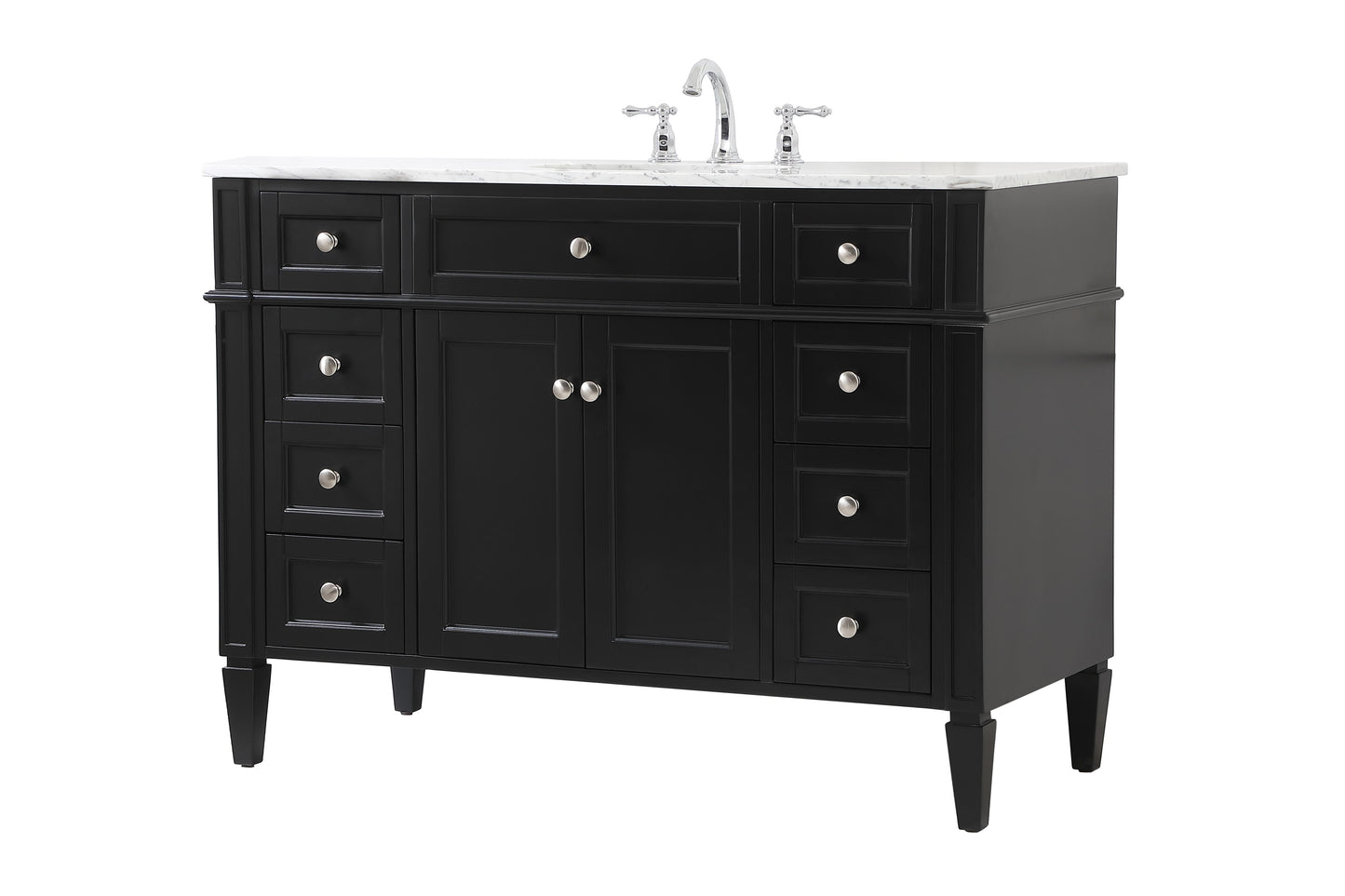 48 inch Single Bathroom Vanity in Black - BC1204835BK