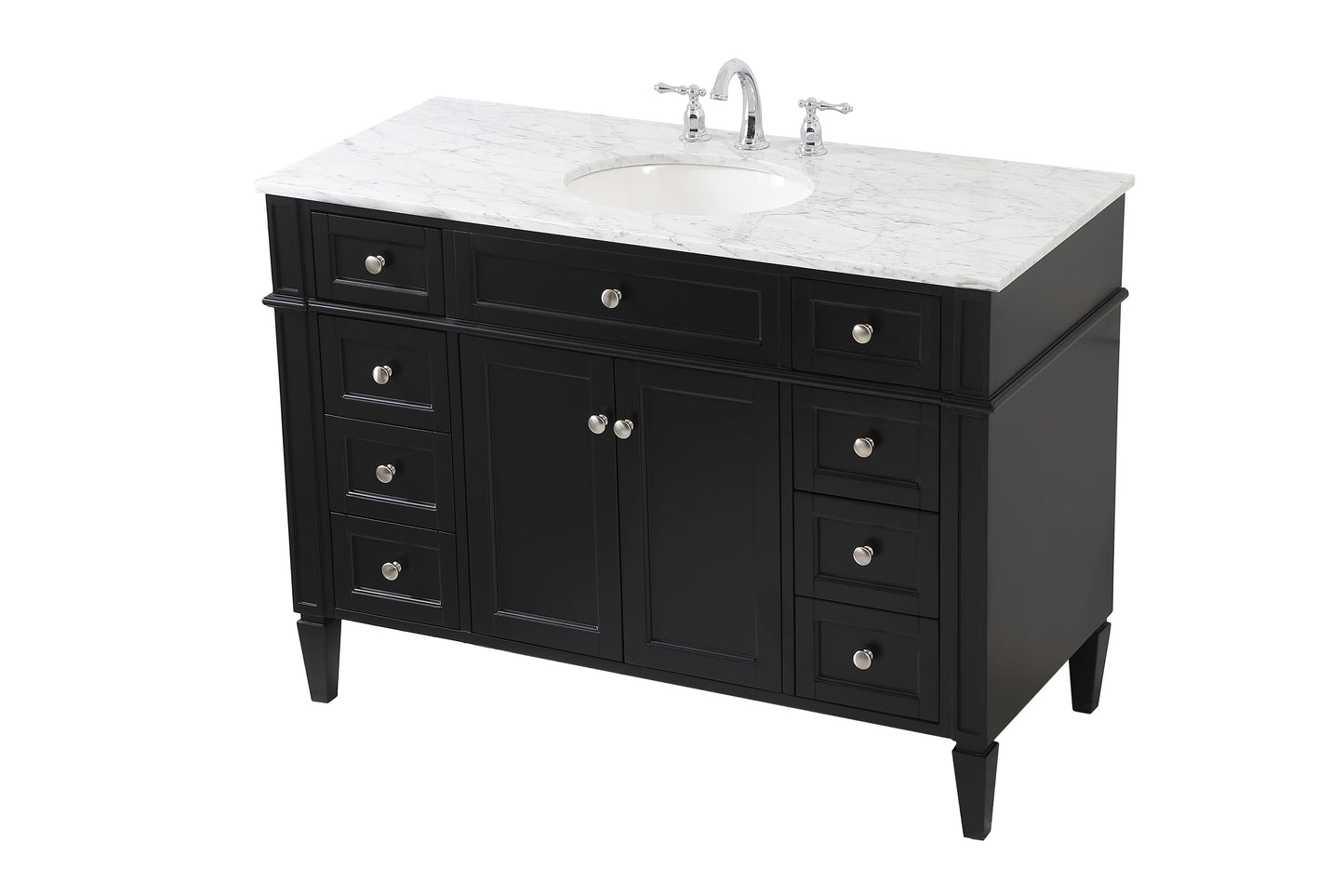 48 inch Single Bathroom Vanity in Black - BC1204835BK