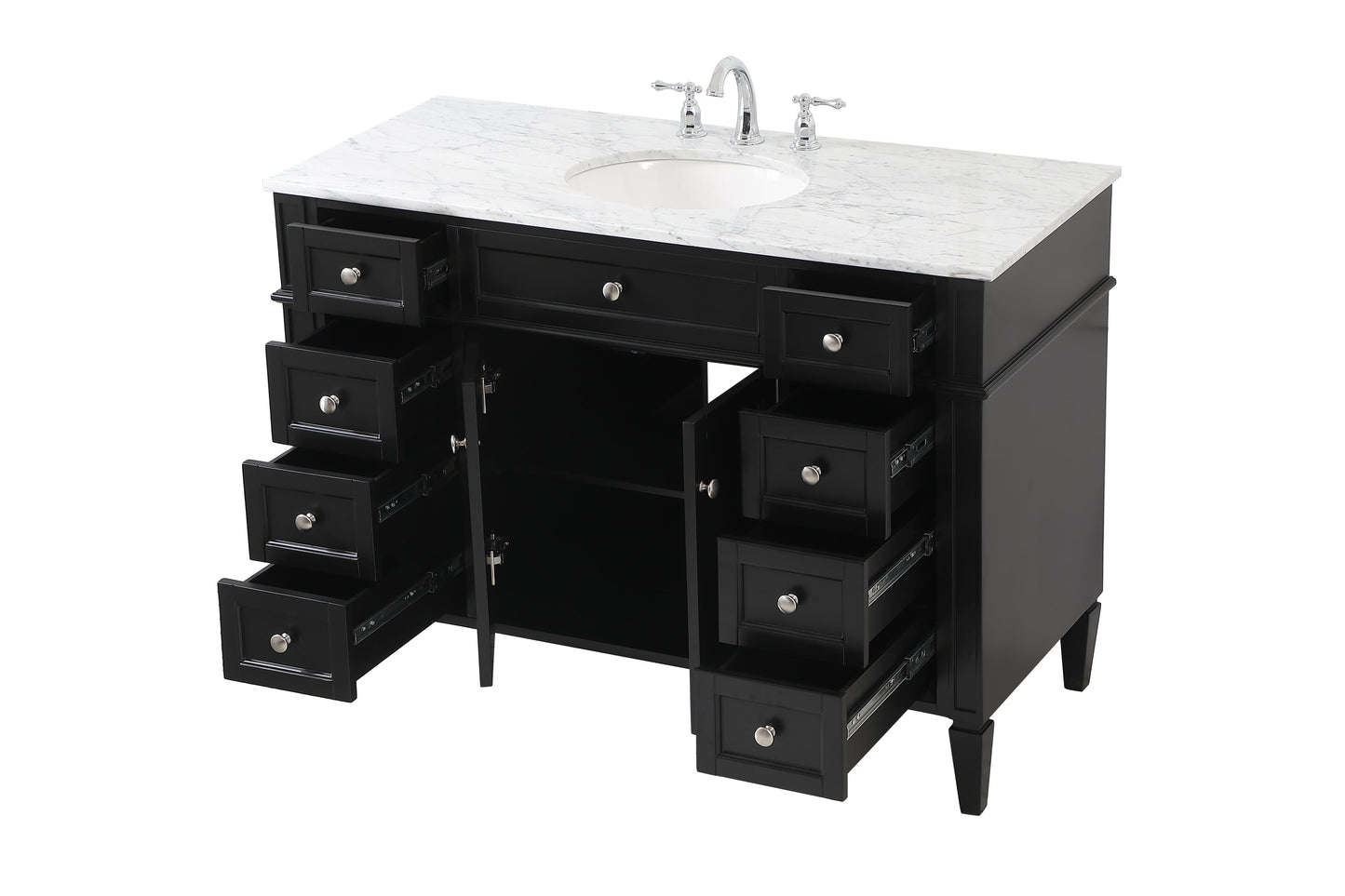 48 inch Single Bathroom Vanity in Black - BC1204835BK