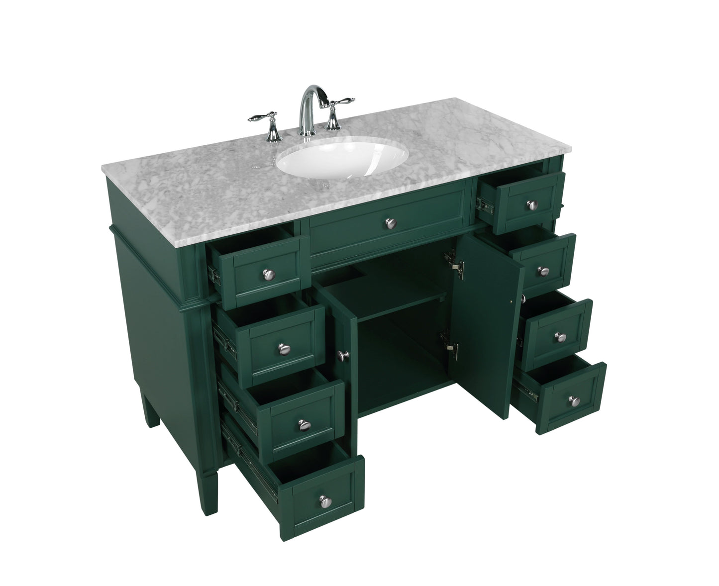 48 inch Single Bathroom Vanity in Green - BC1204835GN